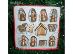 set drvenih božićnih figurica, 12komada, XWD12